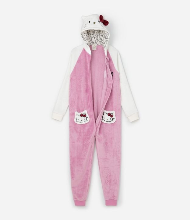 Pijama Jumper Infantil en Fleece con Bordado Hello Kitty - Talle 5 a 16 años 3