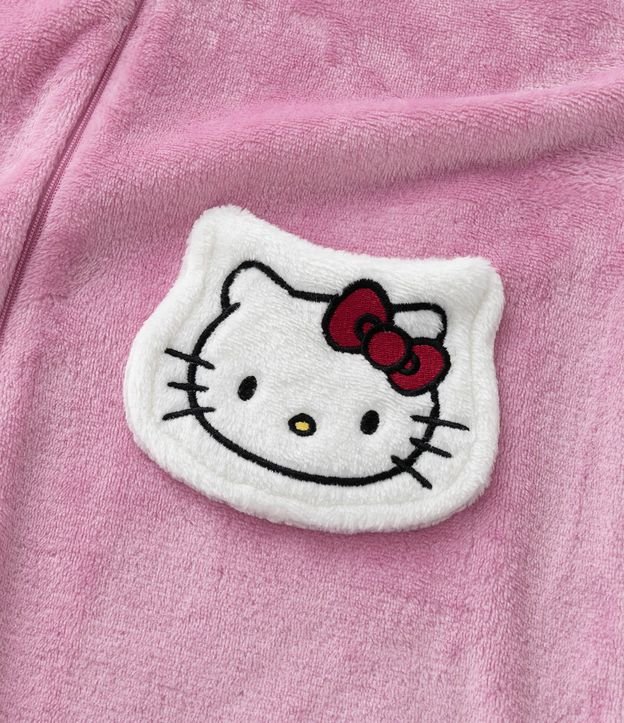Pijama Jumper Infantil en Fleece con Bordado Hello Kitty - Talle 5 a 16 años 8