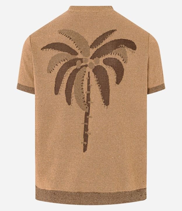 Remera Regular en Algodón con Estampa de Palmeras y Lettering Savane Tropicale 8