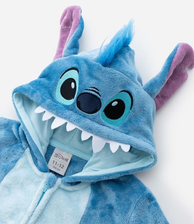 Pijama Jumper Infantil en Fleece con Bordado Stitch - Talle 5 a 14 años 9