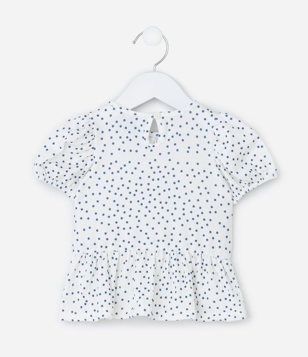 Conjunto Infantil con Estampa de Lunares Texturizado - Talle 0 a 18 Meses 5