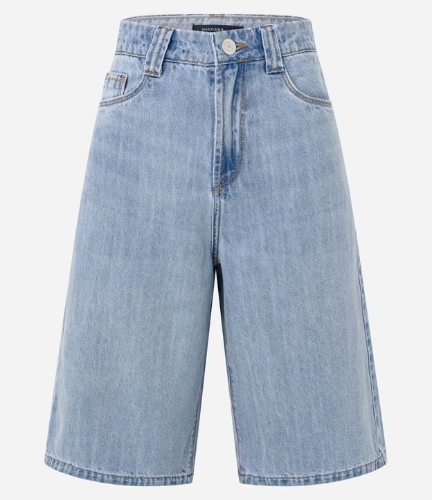 Bermuda Jorts Cintura Alta en Jeans con Bolsillos