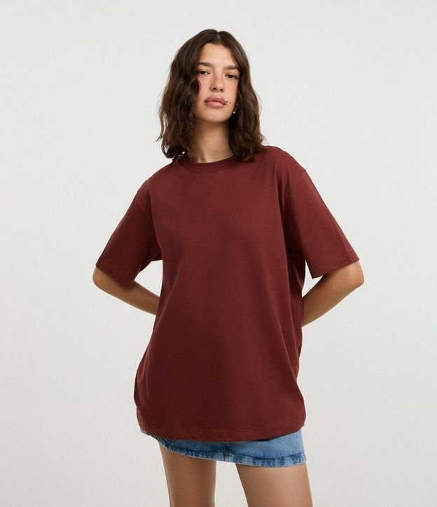 Remera Oversized en Algodón con Manga Corta 1