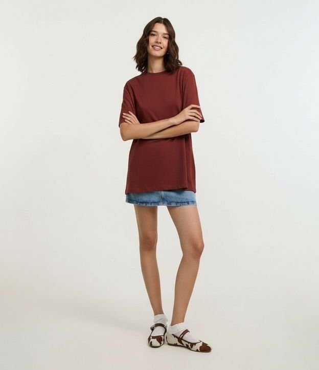 Remera Oversized en Algodón con Manga Corta 5