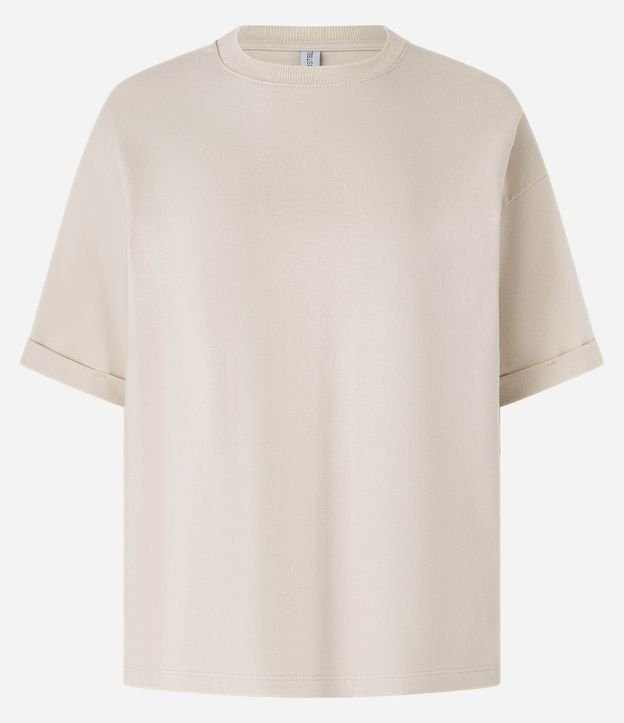 Remera Oversized en Algodón con Manga Dobrada 5