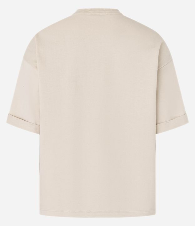 Remera Oversized en Algodón con Manga Dobrada 6