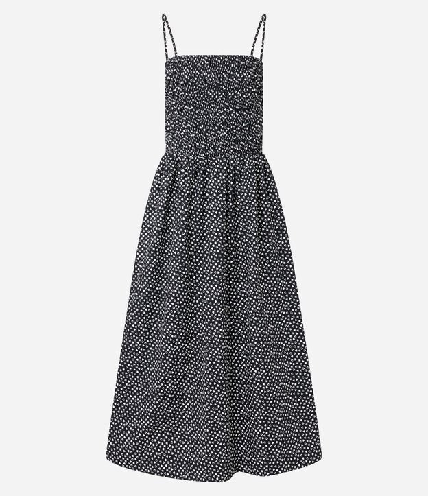 Vestido Evase Midi en Tricolina con Lastex y Estampa Corazones 5