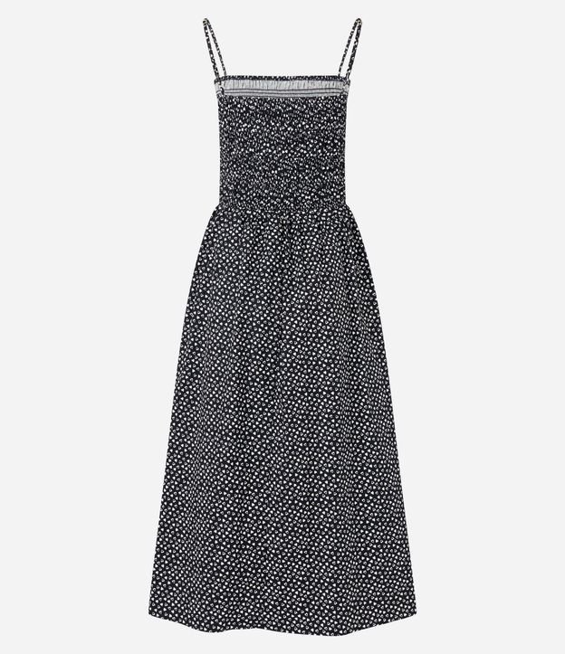 Vestido Evase Midi en Tricolina con Lastex y Estampa Corazones 8