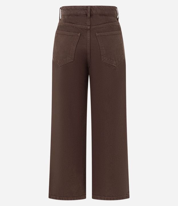 Pantalón Recto Cropped en Sarga con Trabillas en la Cintura 7