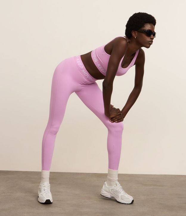Pantalón Legging Deportiva en Microfibra con Cintura Elástica Keep Mooving