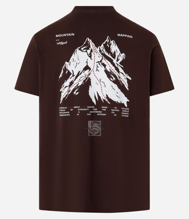 Remera Comfort en Algodón con Estampa de Montaña y Lettering 7