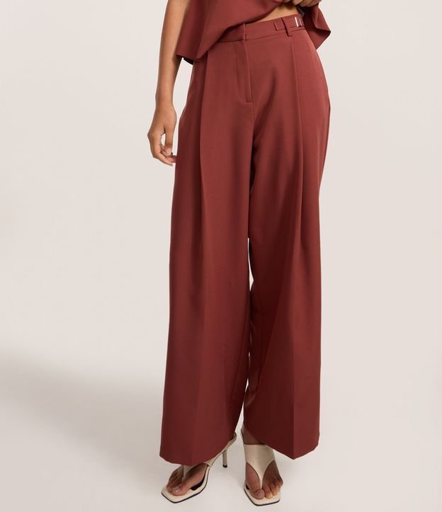 Pantalón Wide Leg sastrería con Detalles Laterales en la Cintura 2