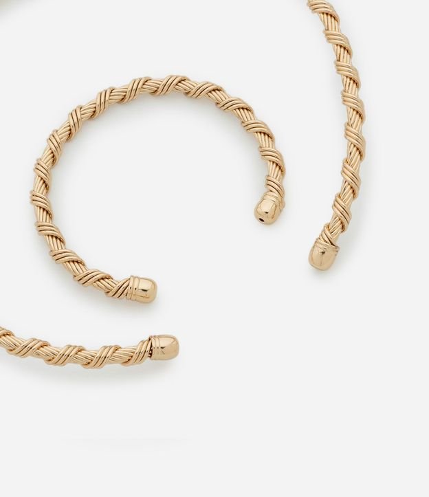 Conjunto Collar Gargantilla y Pulsera Rígidos con Detalles Torcidos