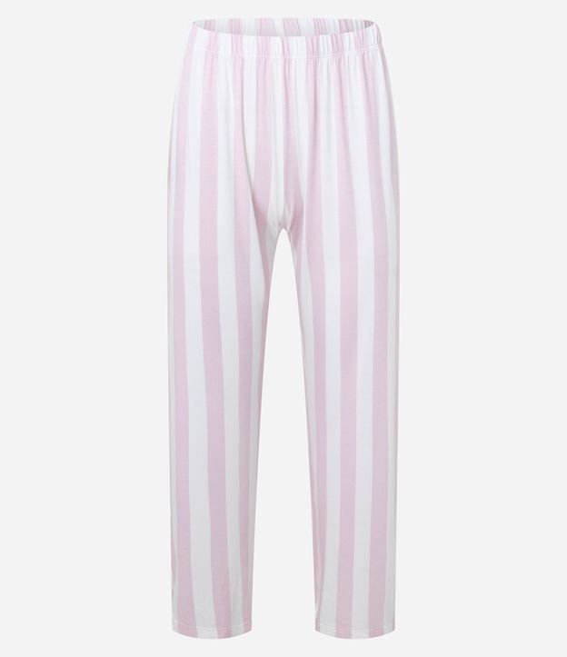 Pijama Americano Largo en Viscosa con Estampa Rayada 6