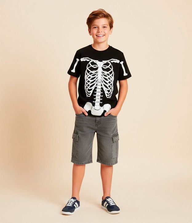 Bermuda Baggy Infantil con Bolsillos Cargo - Talle 5 a 14 años 1