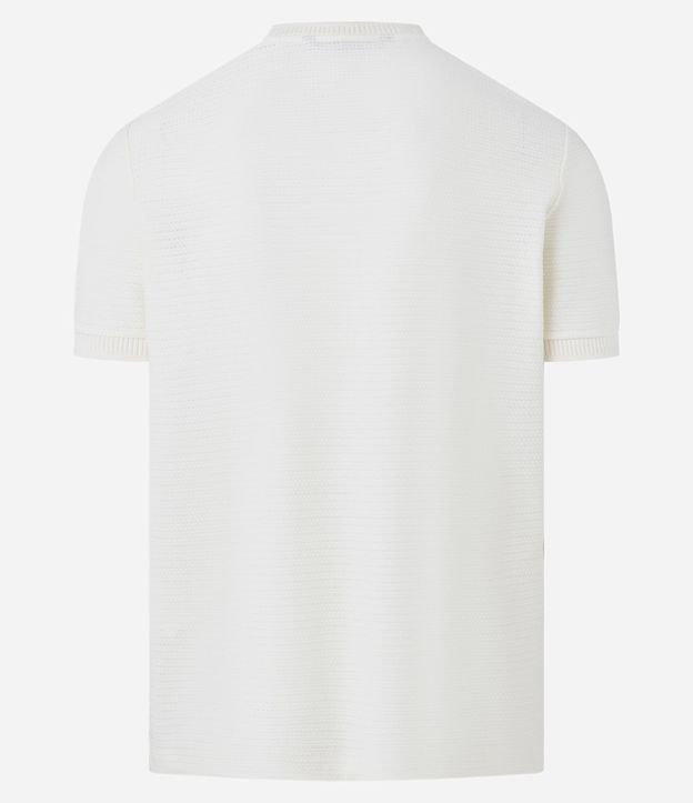Remera Texturizada con Algodón y Cuello Redondo 7