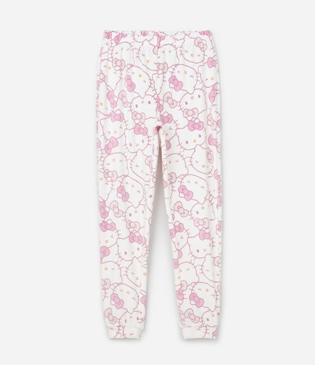 Pijama Infantil Largo en Plush con Estampa de Hello Kitty – Talle 4 a 16 años 5