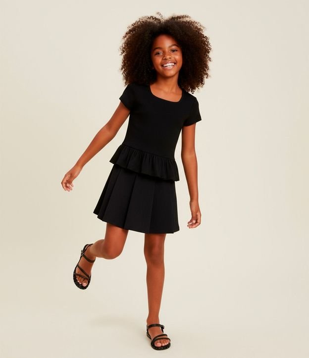 Blusa Balonê Infantil con Volado - Talle 5 a 14 años