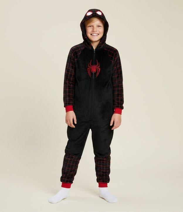 Pijama Jumper Infantil en Fleece con Bordado Spider-Man - Talle 4 a 14 años 1