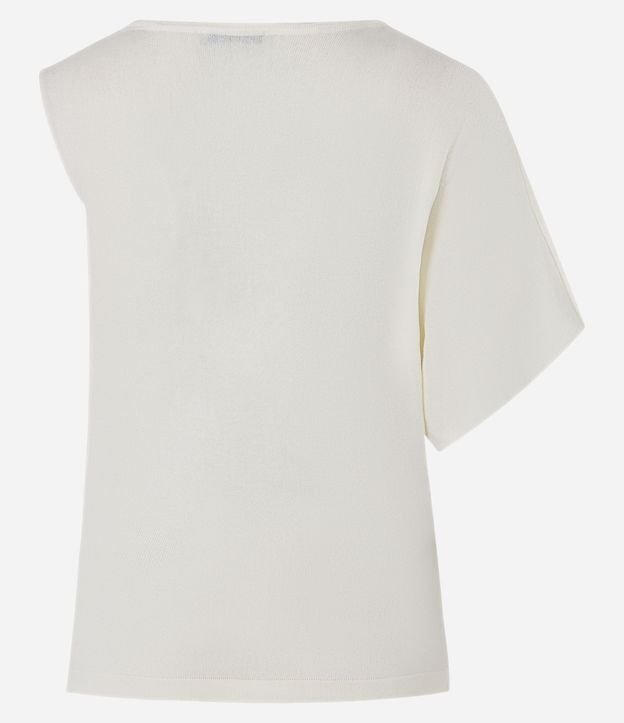 Blusa en Punto con Mangas Asimétricas y Adorno Metalizado 8
