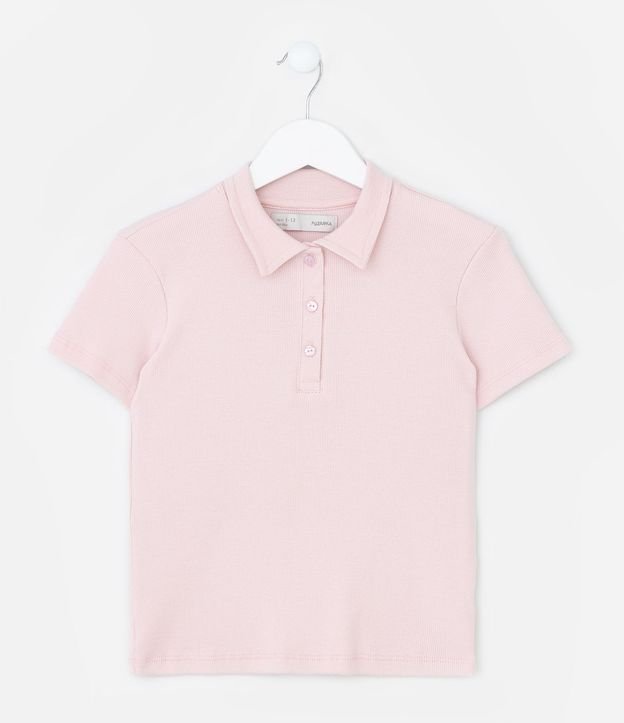 Remera Infantil en Rib con Cuello Polo - Talle 5 a 14 años 2