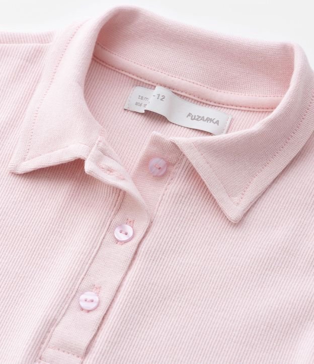 Remera Infantil en Rib con Cuello Polo - Talle 5 a 14 años 5