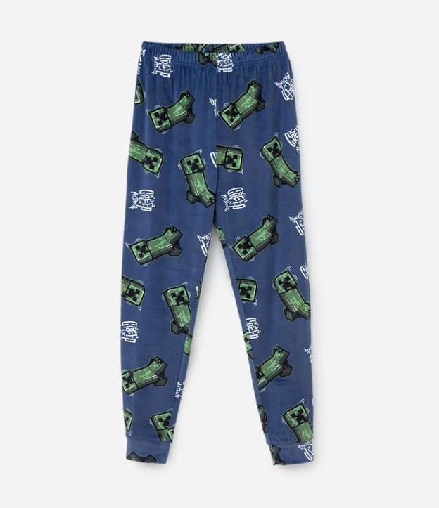 Pijama Infantil en Plush con Estampa de Minecraft – Talle 5 a 14 años 5