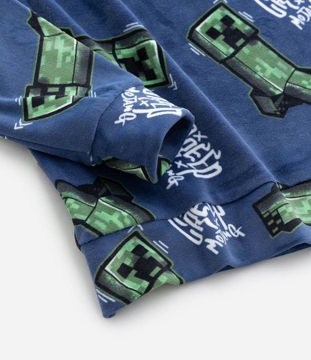 Pijama Infantil en Plush con Estampa de Minecraft – Talle 5 a 14 años 7