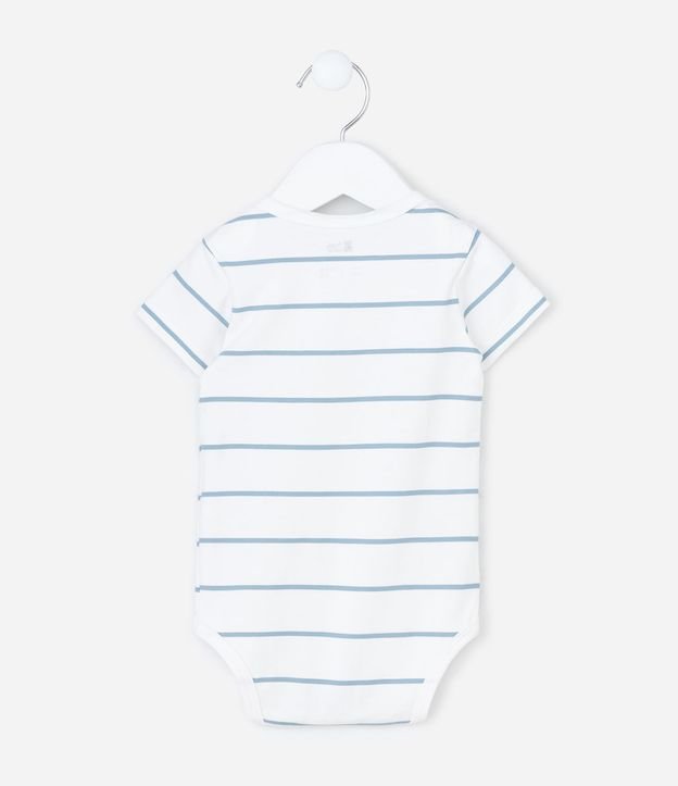 Body Infantil con Estampa Rayada y Carrinhos - Talle RN a 18 Meses 4