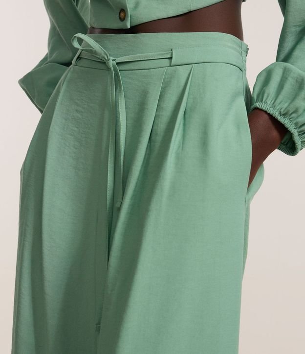 Pantalón Wide Leg Sastrería con Cinturón Incorporado 4