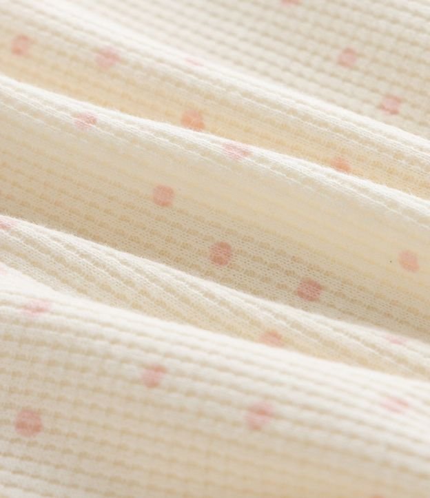 Conjunto Infantil con Estampa de Lunares Detalles en Broderie y Textura Waffle - Talle 0 a 18 Meses 9