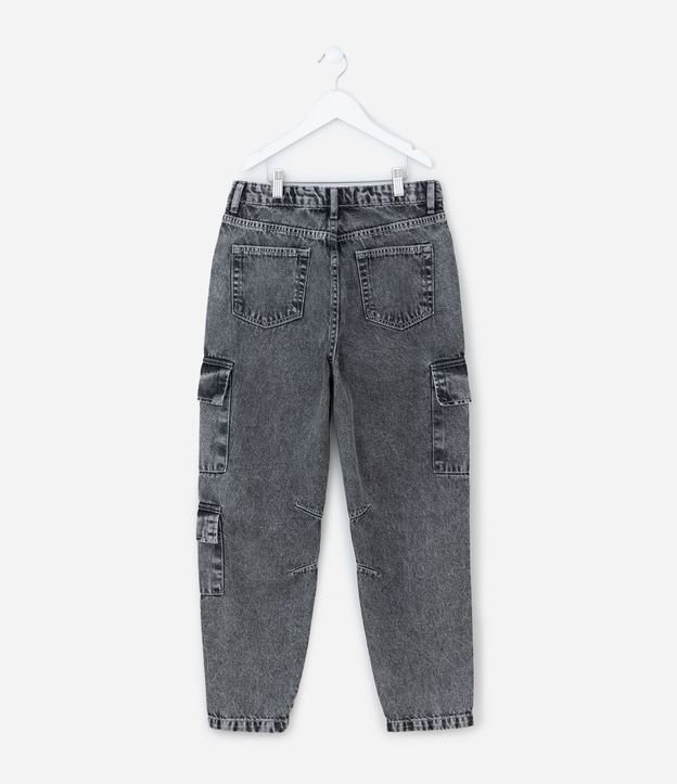 Pantalón Slouchy Infantil en Jeans con Bolsillo Cargo - Talle 5 a 14 años 3