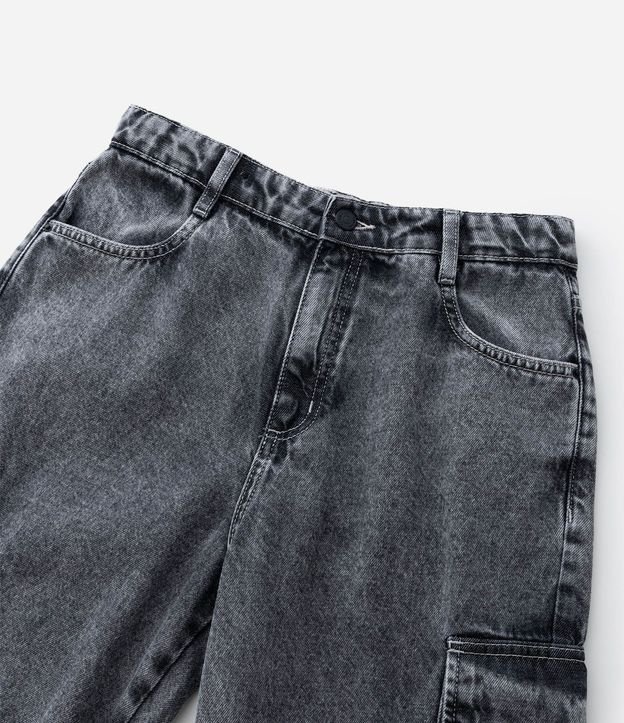 Pantalón Slouchy Infantil en Jeans con Bolsillo Cargo - Talle 5 a 14 años 6