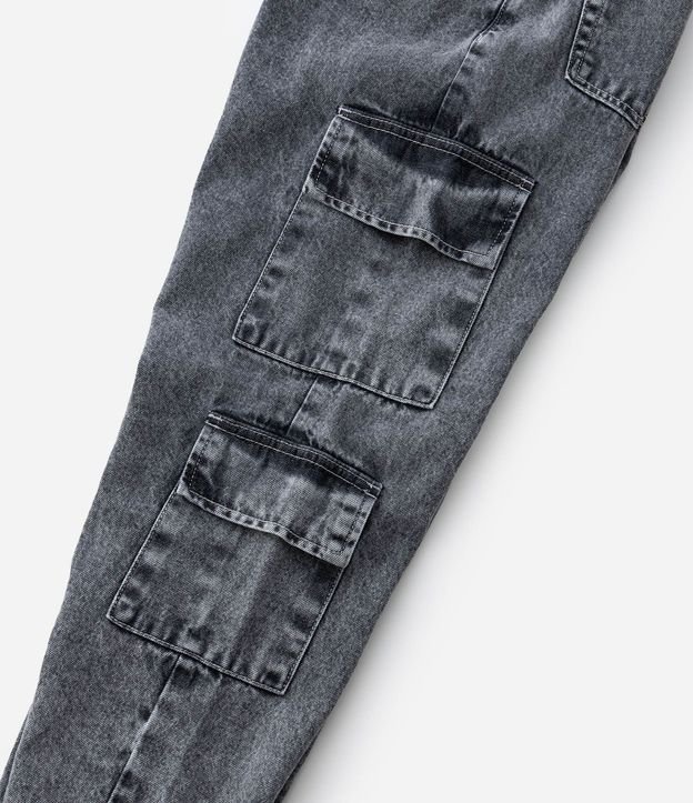 Pantalón Slouchy Infantil en Jeans con Bolsillo Cargo - Talle 5 a 14 años 8