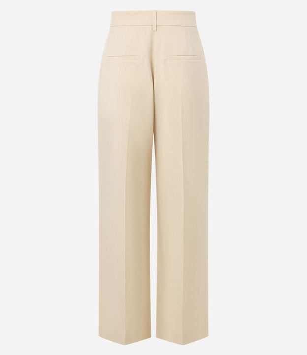 Pantalón Wide Leg Sastrería en Crepé con Pliegues y Frisos 7
