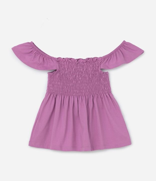 Blusa Infantil con Lástex y Volados - Tam  5 a 14 años 2