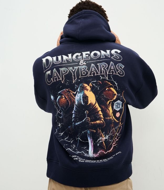 Saco en Algodón con Felpa con Estampa Dungeons Carpinchos 1