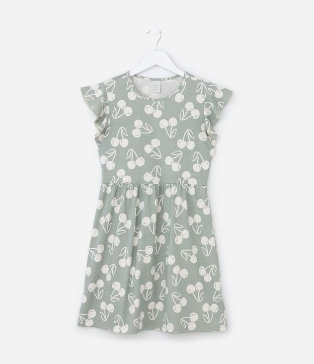 Vestido Infantil con Estampa Cerezas - Talle 5 a 14 años 2