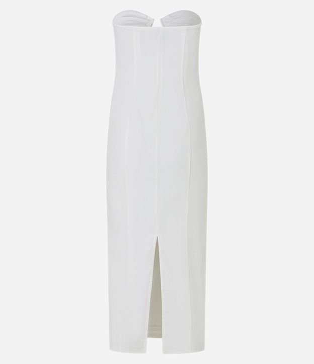 Vestido sin Breteles en Bengalina con Adornos en el Busto 7
