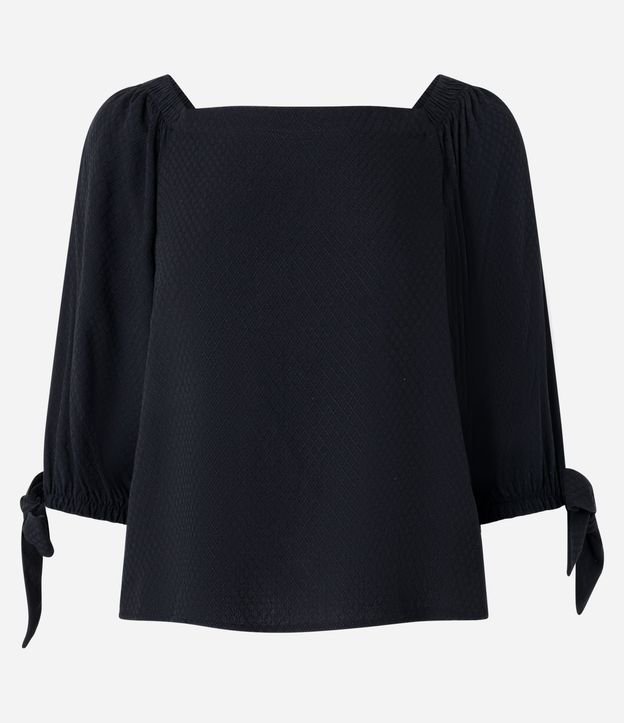 Blusa Sastrería en Viscosa con Lazo en el Puño