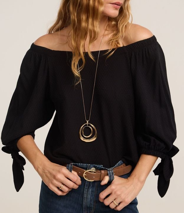 Blusa Sastrería en Viscosa con Lazo en el Puño 4