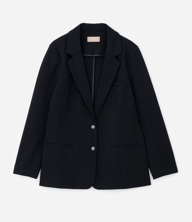 Blazer Slim Alargado en Punto Roma Curve & Plus Size 5
