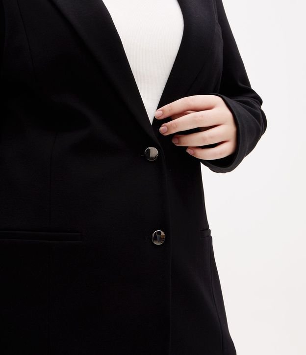 Blazer Slim Alargado en Punto Roma Curve & Plus Size 5