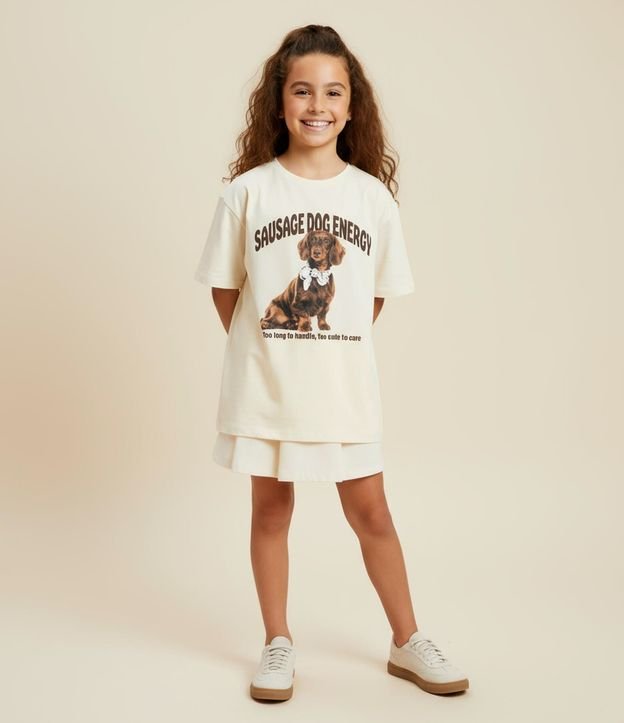 Remera Infantil con Estampa Perrito - Talle 5 a 14 años