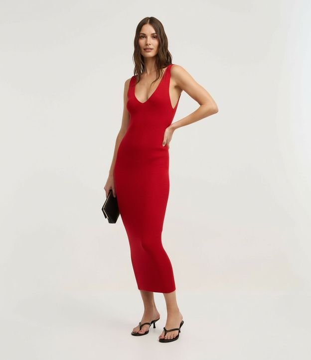 Vestido Midi en Punto Texturizado 3