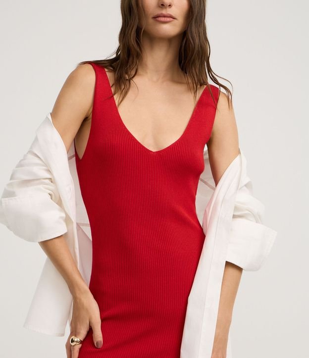 Vestido Midi en Punto Texturizado 4