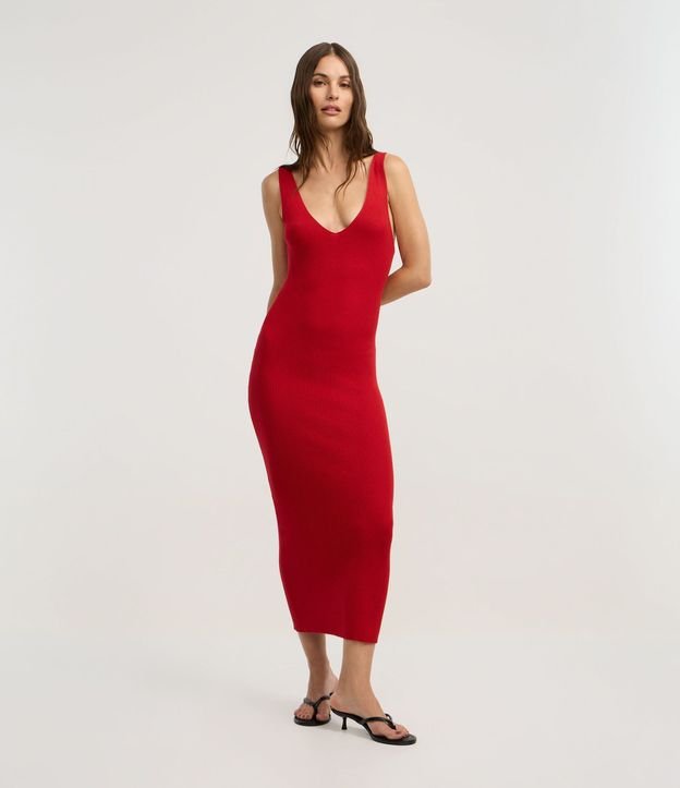 Vestido Midi en Punto Texturizado 5