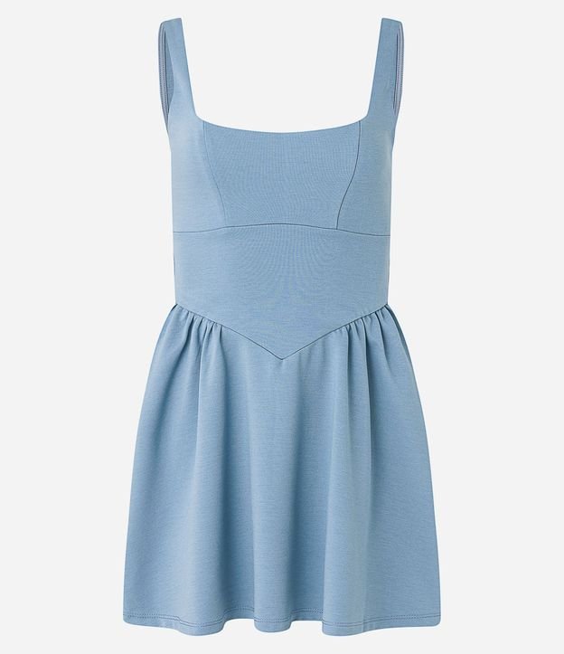 Vestido Evasê en Viscosa con Ponto Roma y Pliegues 4