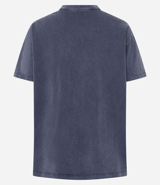 Remera Oversized Deportiva en Algodón Desteñido con Estampa Glow Up Era 5