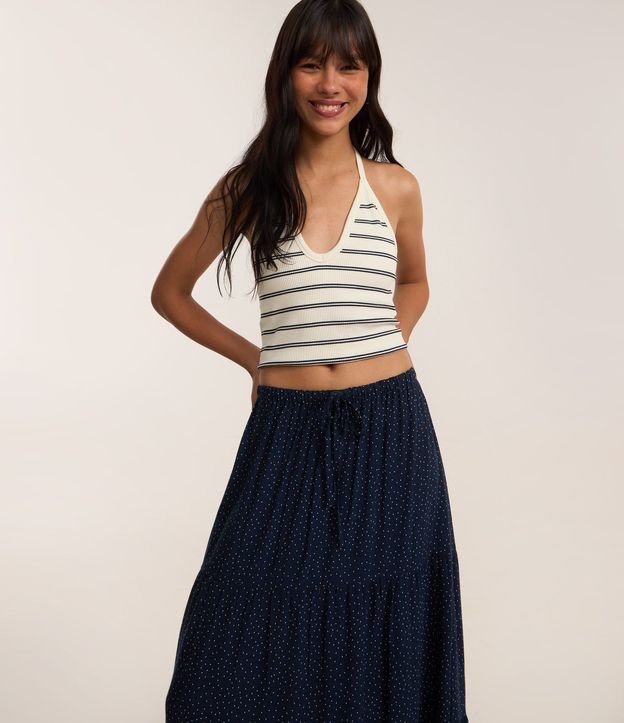 Pollera New Midi en Chalis de Lunares con Cintura Elástica 2